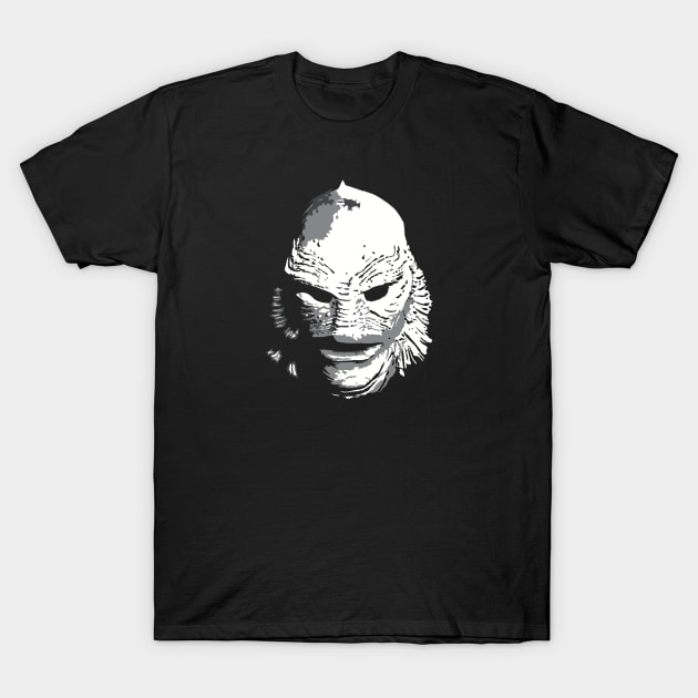 The Creature greyscale T-Shirt by @johnnehill